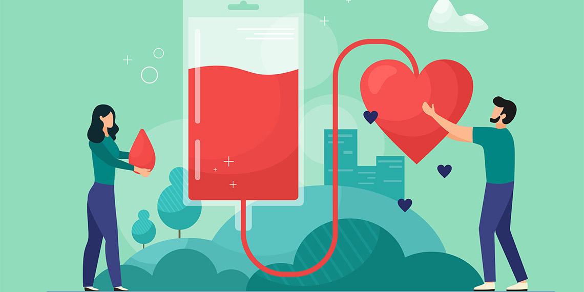 Blood donation illustration