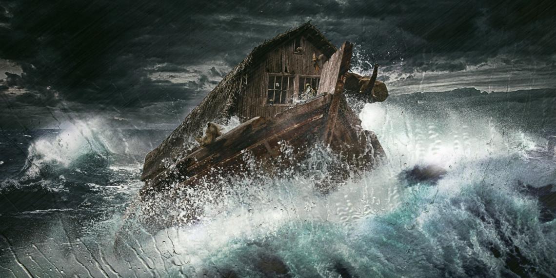 Noah's ark in the storm